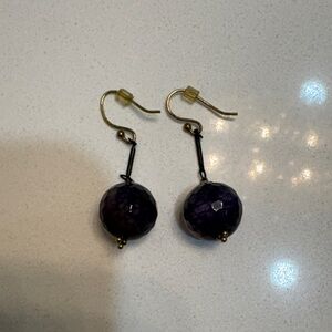 Elegant Purple Drop Earrings